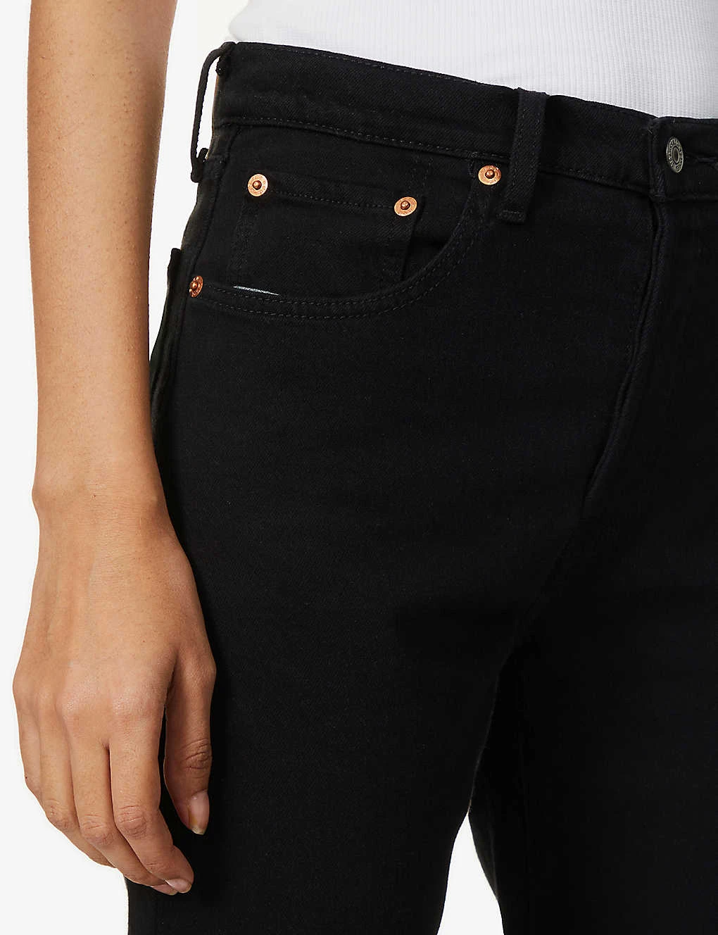 Levis 501 Cropped Straight High-rise Jeans - Image 5