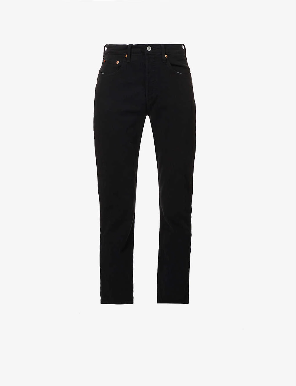 Levis 501 Cropped Straight High-rise Jeans