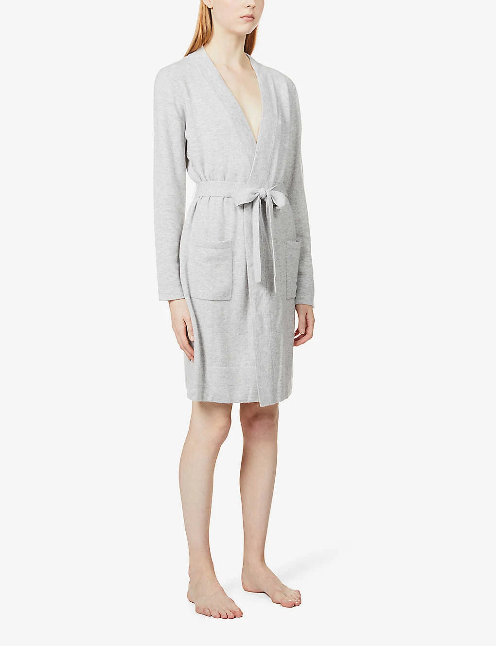 Short Belted Cashmere Robe - Image 3