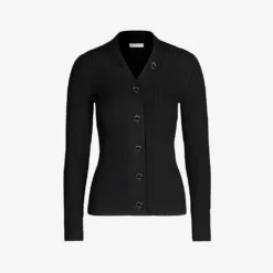 Sandro Gabrielle Ribbed Knitted Cardigan