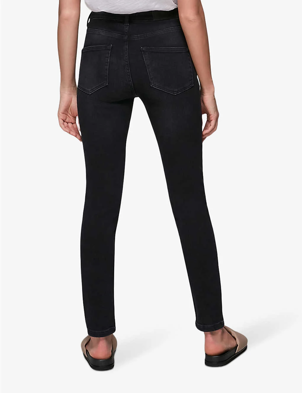 Whistles Sculpted High-rise Stretch-denim Jeans - Image 4