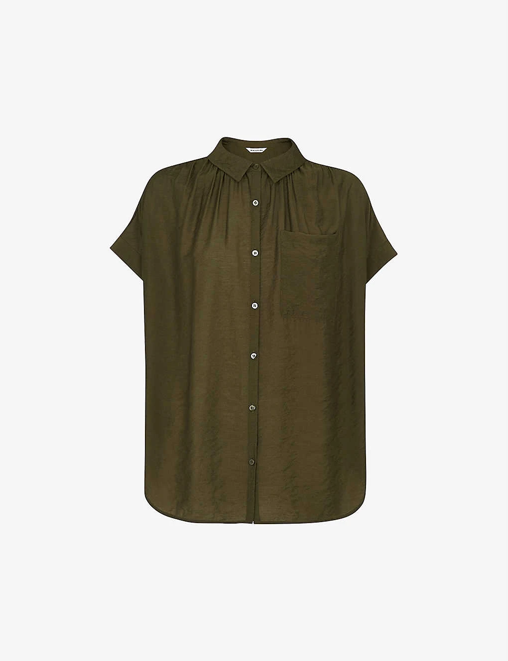 Whistles Nicola Short-sleeve Crepe Shirt