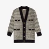 Sandro Dane Houndstooth Knitted Cardigan