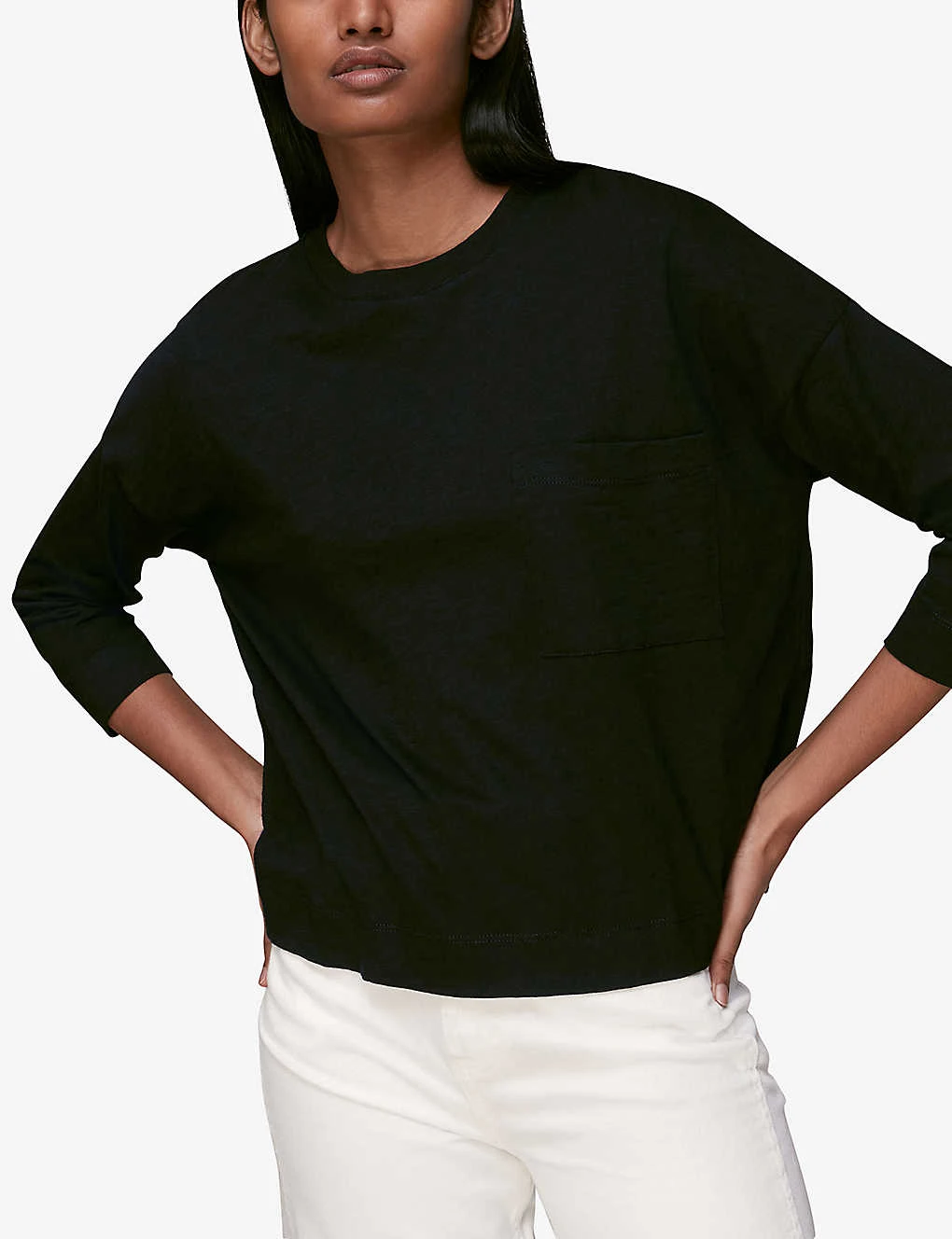 Whistles Round-neck Cotton-jersey T-shirt - Image 4