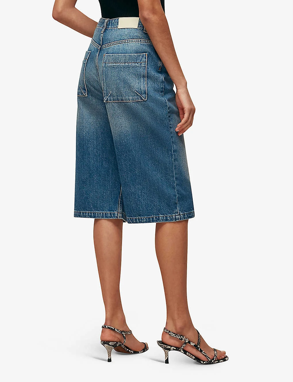 Whistles Wide-leg Denim Culottes - Image 3