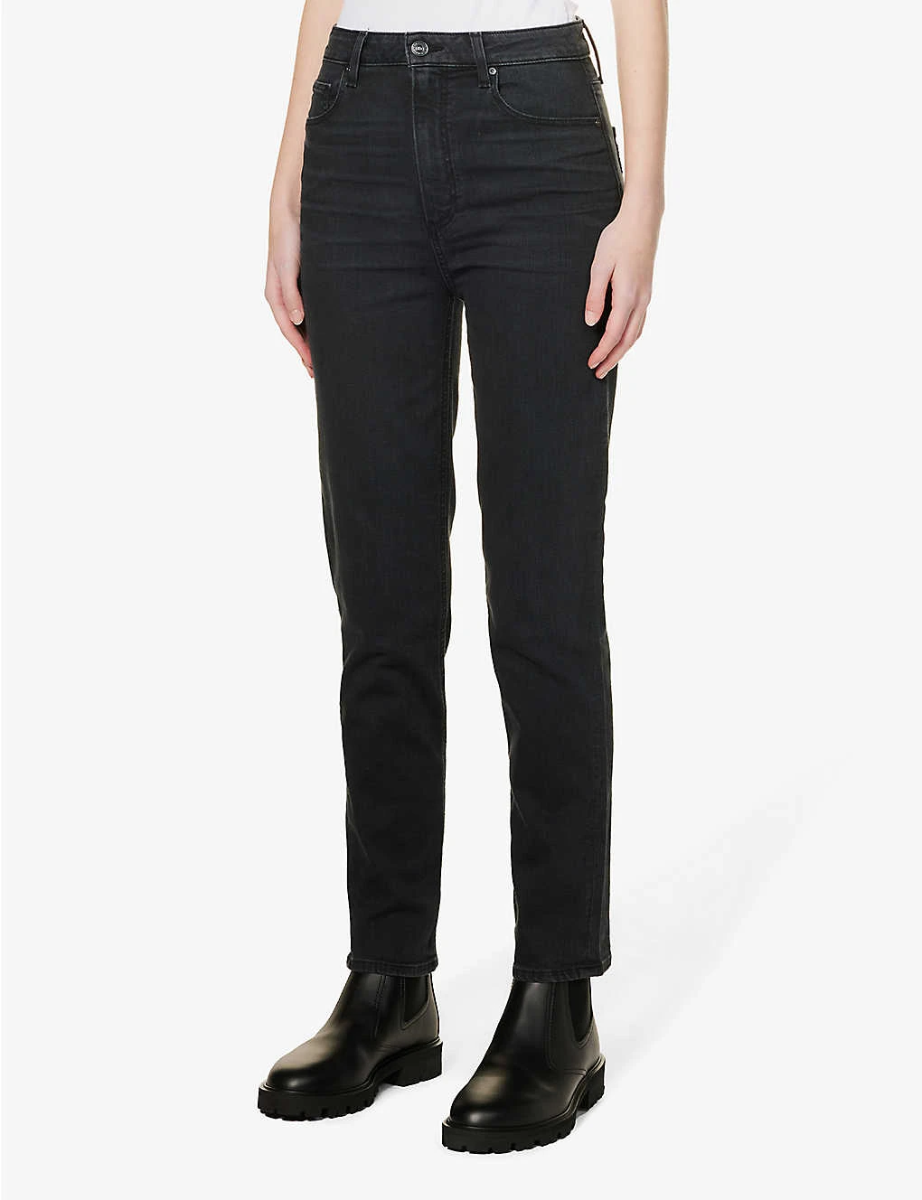 Paige Sarah Slim High-rise Cotton-blend Denim Jeans - Image 3