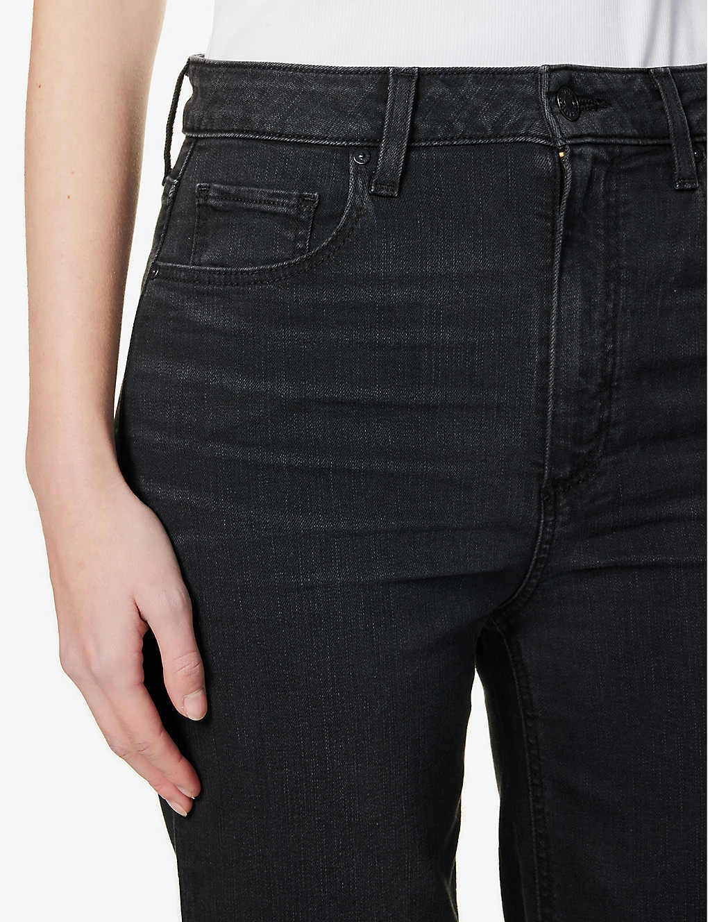 Paige Sarah Slim High-rise Cotton-blend Denim Jeans - Image 5