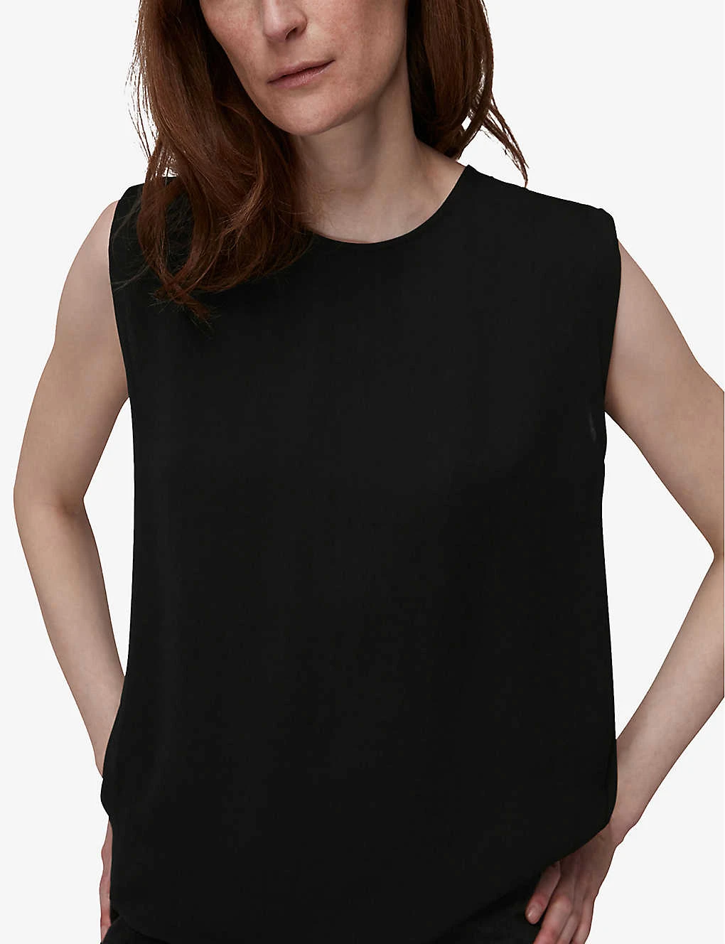 Whistles Malia Sleeveless Woven Top - Image 4