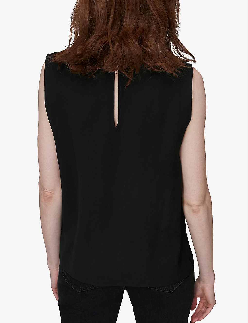 Whistles Malia Sleeveless Woven Top - Image 5