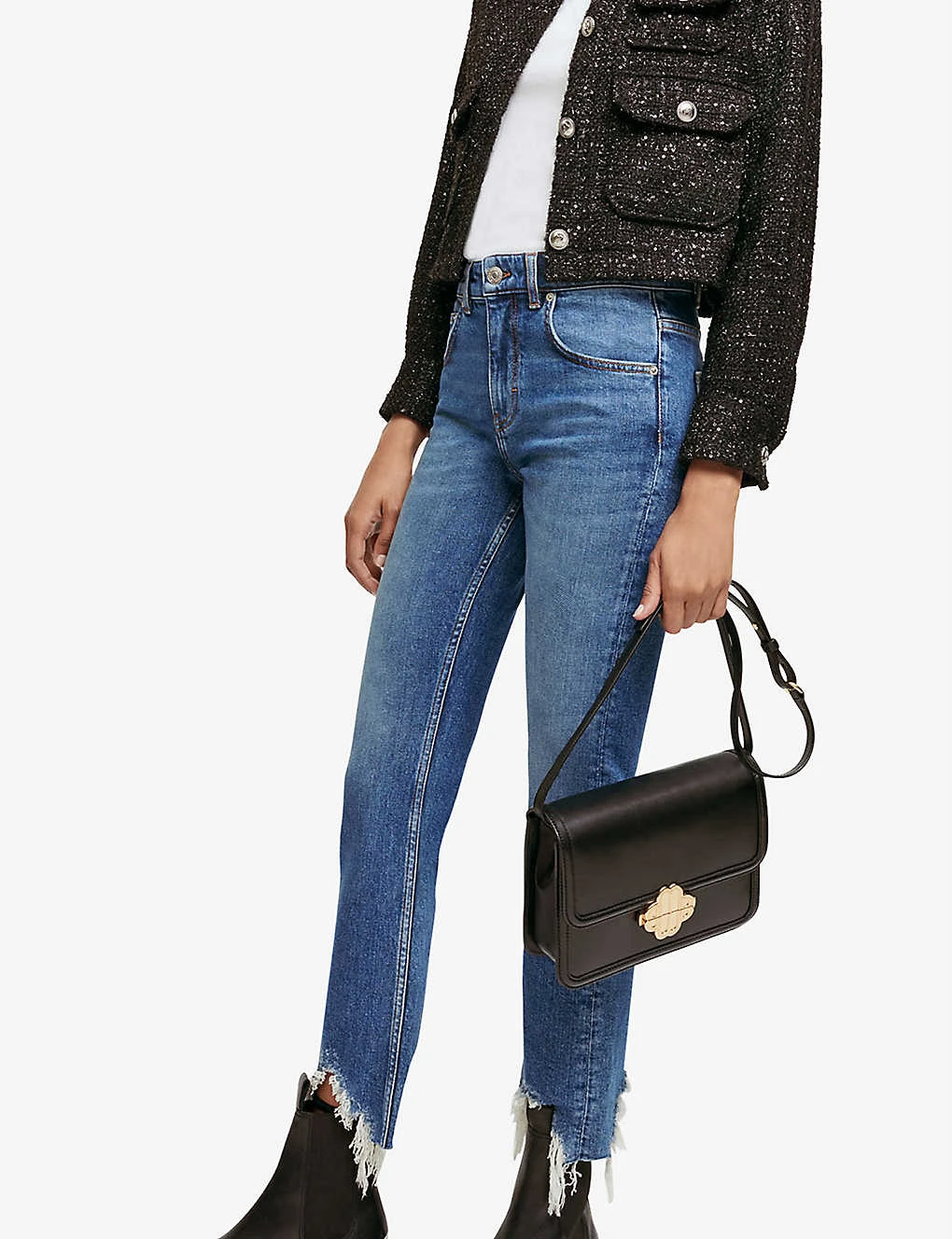 Maje Pachabfran Straight-leg Mid-rise Stretch-denim Jeans - Image 3