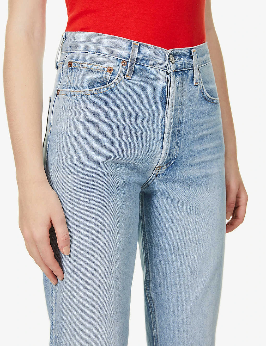 AGOLDE Fen Tapered High-rise Organic Cotton Jeans - Image 5