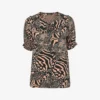 Whistles Maggie Animal-print Woven Top