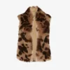 Whistles Cow-print Sleeveless Shearling Gilet