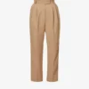 Bea Tapered High-rise Stretch-crepe Trousers
