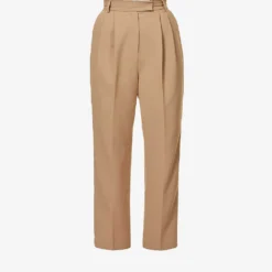 Bea Tapered High-rise Stretch-crepe Trousers