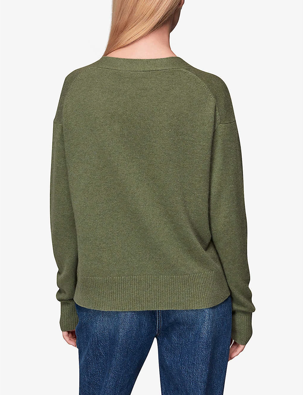 Whistles V-neck Long-sleeve Cashmere Cardigan - Image 4