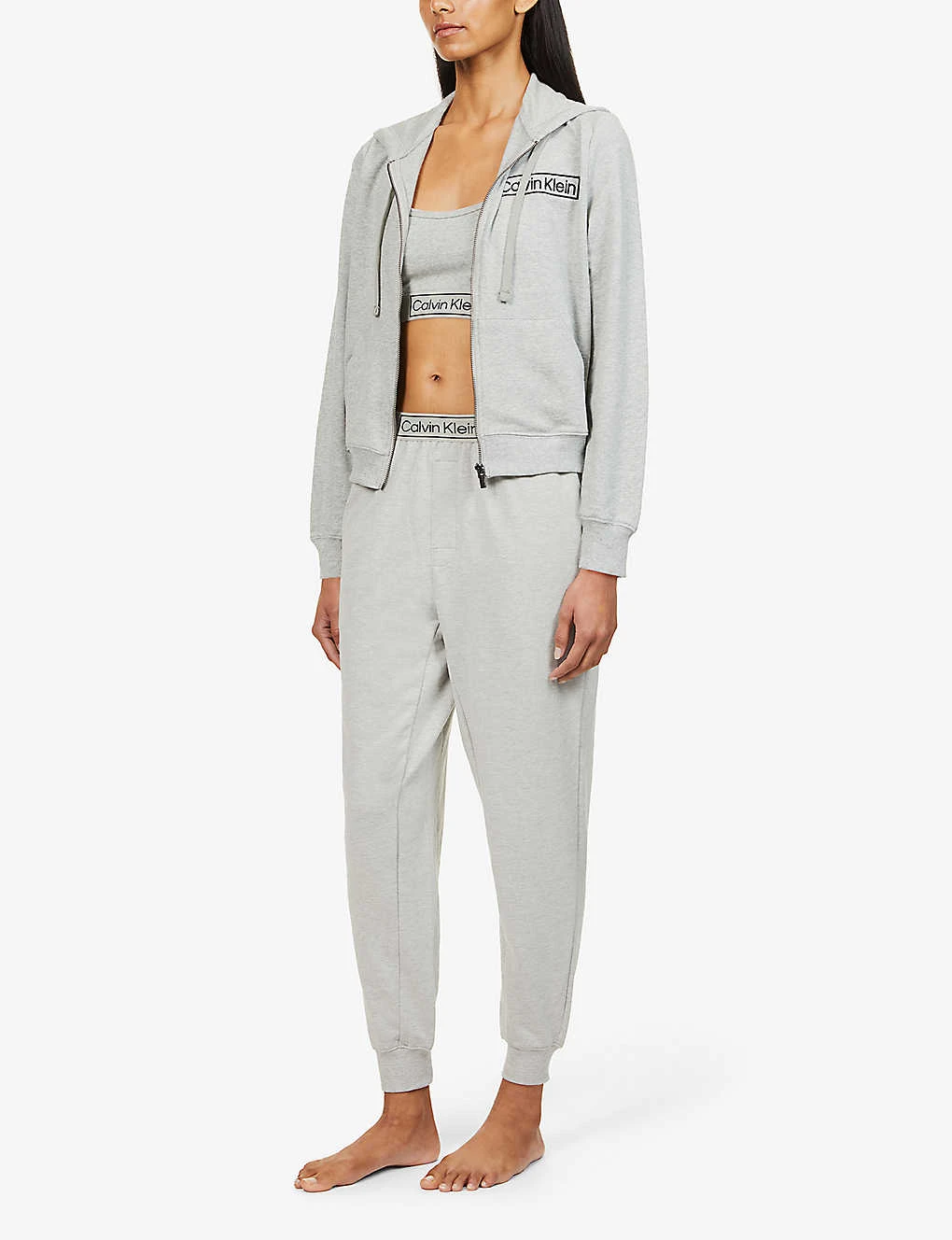 Calvin Klein Reimagined Logo-band Relaxed-fit Mid-rise Cotton And Recycled Polyester Blend Jogging Bottoms - Image 2