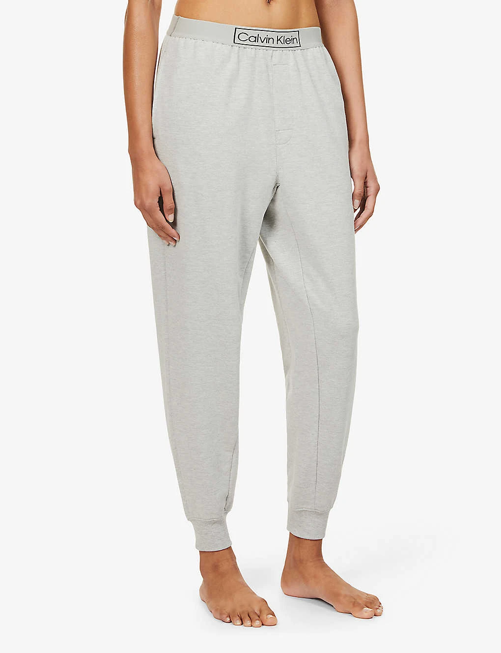 Calvin Klein Reimagined Logo-band Relaxed-fit Mid-rise Cotton And Recycled Polyester Blend Jogging Bottoms - Image 3