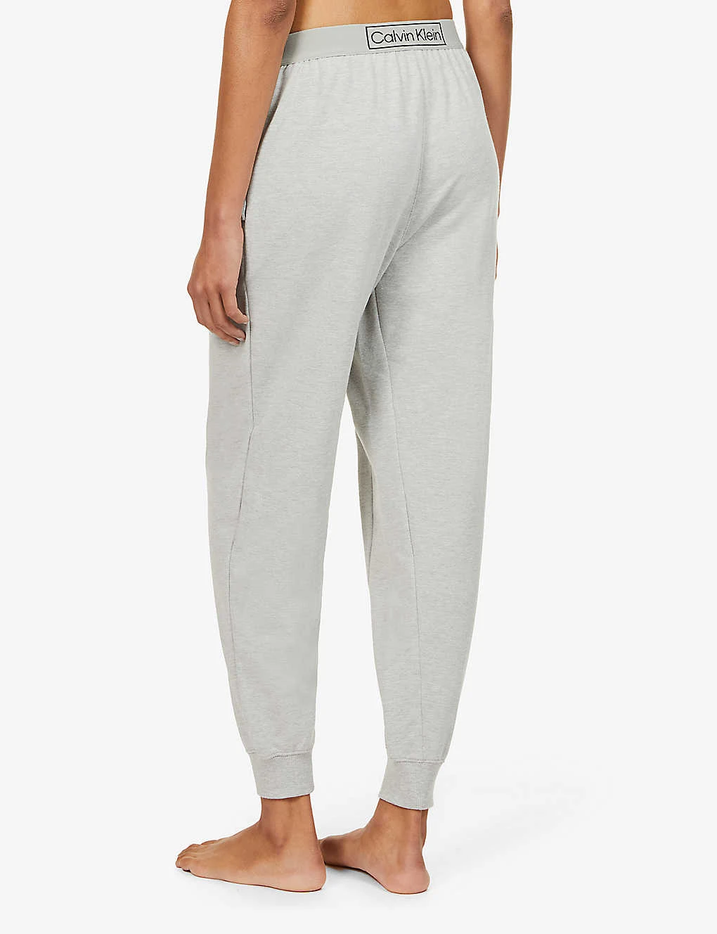 Calvin Klein Reimagined Logo-band Relaxed-fit Mid-rise Cotton And Recycled Polyester Blend Jogging Bottoms - Image 4