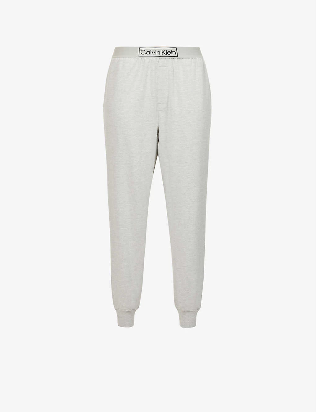 Calvin Klein Reimagined Logo-band Relaxed-fit Mid-rise Cotton And Recycled Polyester Blend Jogging Bottoms
