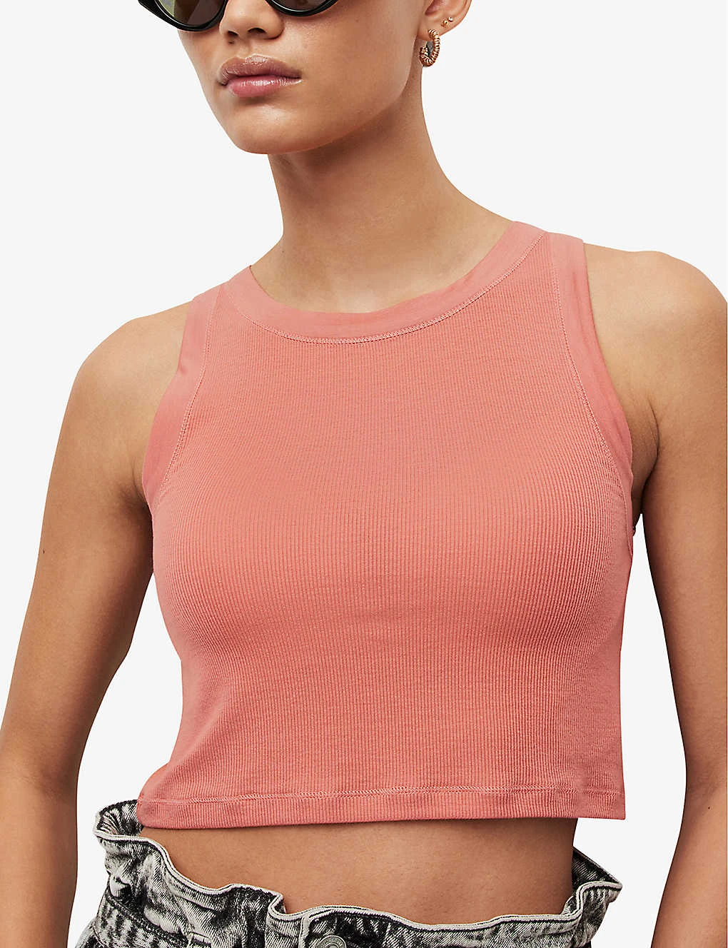 AllSaints Rina Cropped Woven Top - Image 5