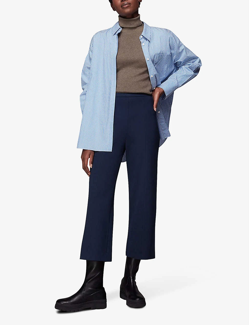 Whistles Camilla Wide-leg High-rise Stretch Woven Trousers - Image 2