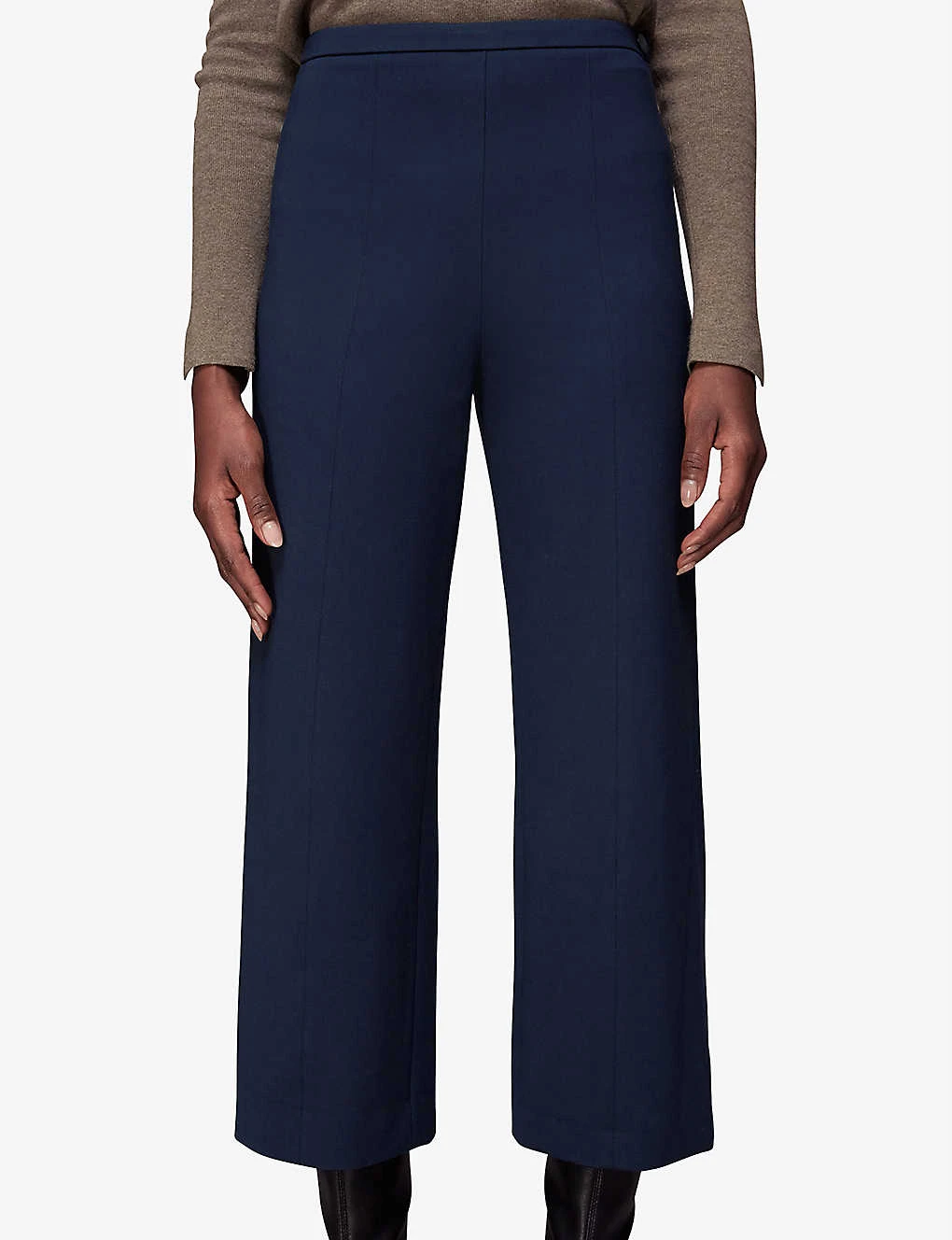 Whistles Camilla Wide-leg High-rise Stretch Woven Trousers - Image 3