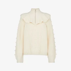 Whistles Electra Cable-knit Cotton-blend Jumper