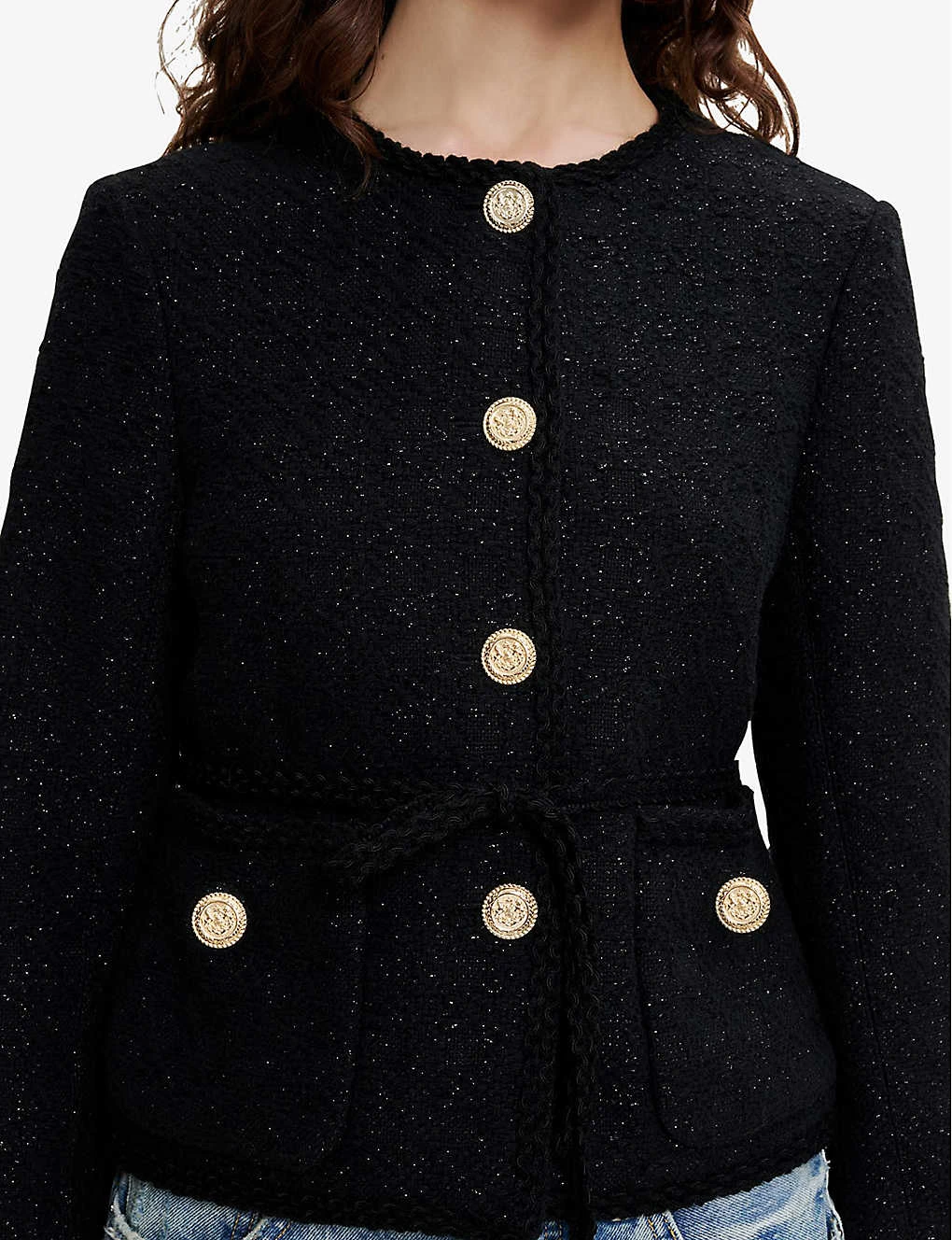 Maje Violette Metallic Tweed Jacket - Image 5