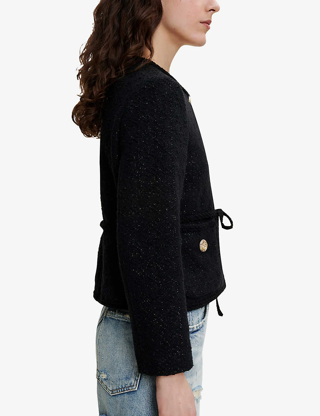 Maje Violette Metallic Tweed Jacket - Image 6