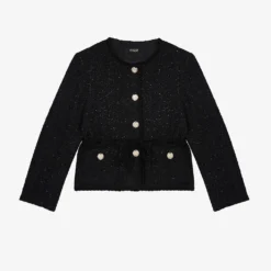 Maje Violette Metallic Tweed Jacket