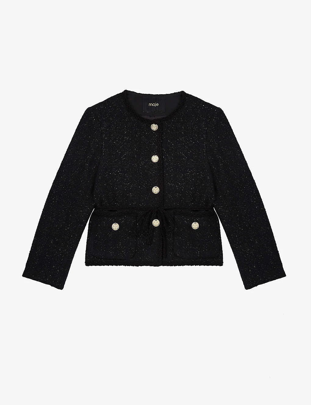 Maje Violette Metallic Tweed Jacket