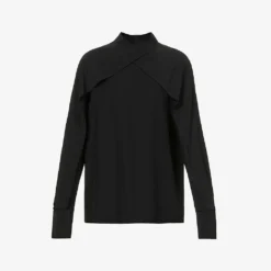 Joseph Bailie Asymmetric Pleated Silk Blouse