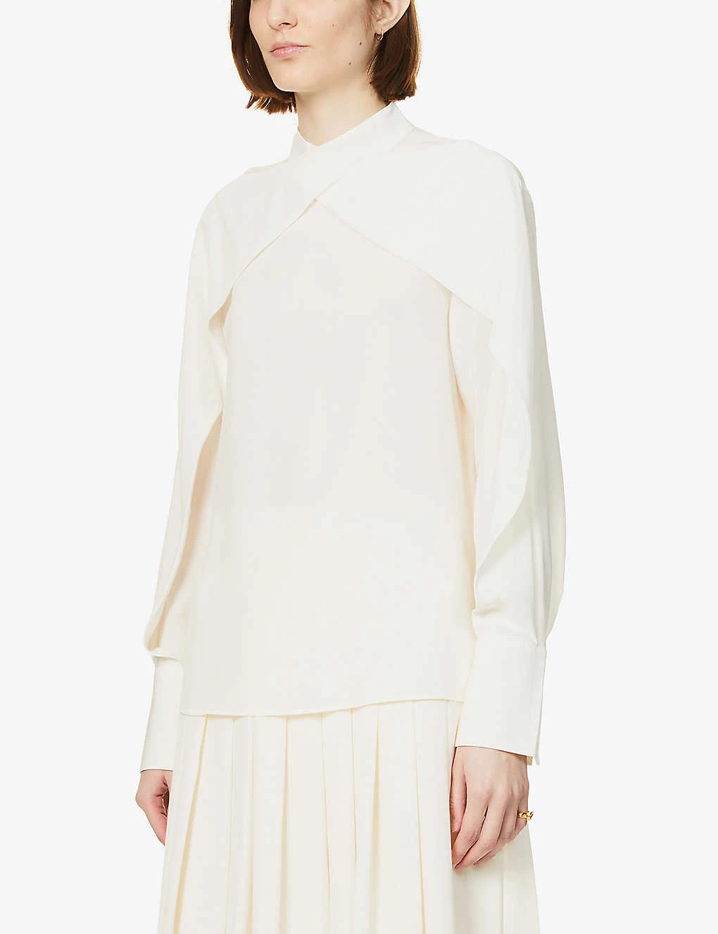 Joseph Bailie Cross-over Silk Blouse - Image 3