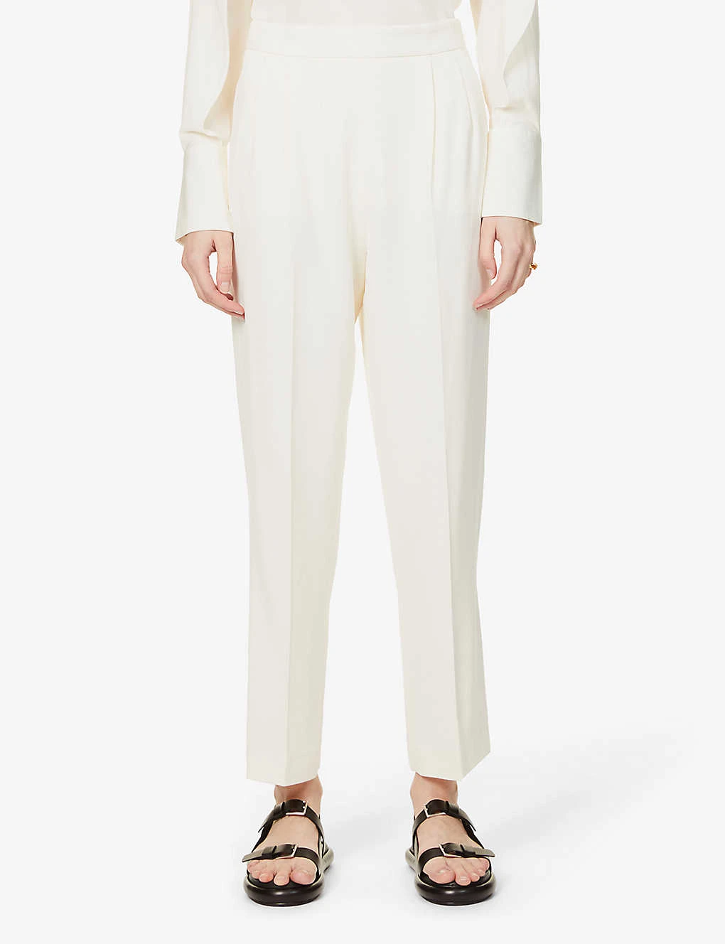 Joseph Comfot Cady Thea Tapered High-rise Stretch-woven Trousers - Image 3