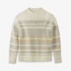 Striped Funnel-neck Wool-knit Jumper