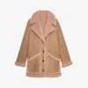 Zadig & Voltaire Laury Oversized-collar Shearling-lined Leather Coat