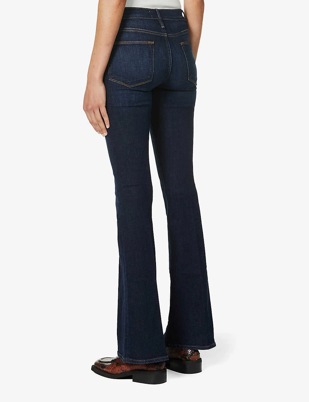 FRAME Le High Flare High-rise Stretch-denim Jeans - Image 4