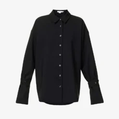 GOOD AMERICAN Tabbed-cuff Loose-fit Cotton-blend Shirt