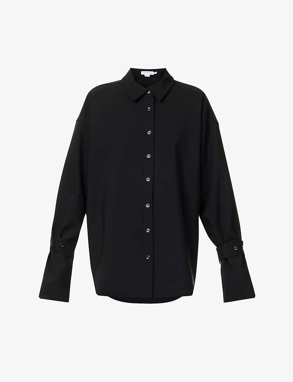 GOOD AMERICAN Tabbed-cuff Loose-fit Cotton-blend Shirt