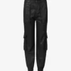AllSaints Frieda Coated Tapered Mid-rise Woven Cargo Trousers