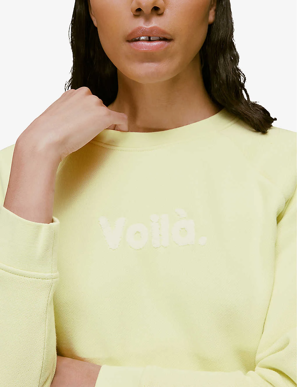 Whistles Voila-embroidered Cotton Sweatshirt - Image 5