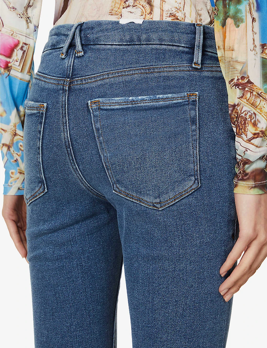 GOOD AMERICAN Good Legs Cropped Slim-leg Mid-rise Stretch-denim Jeans - Image 6