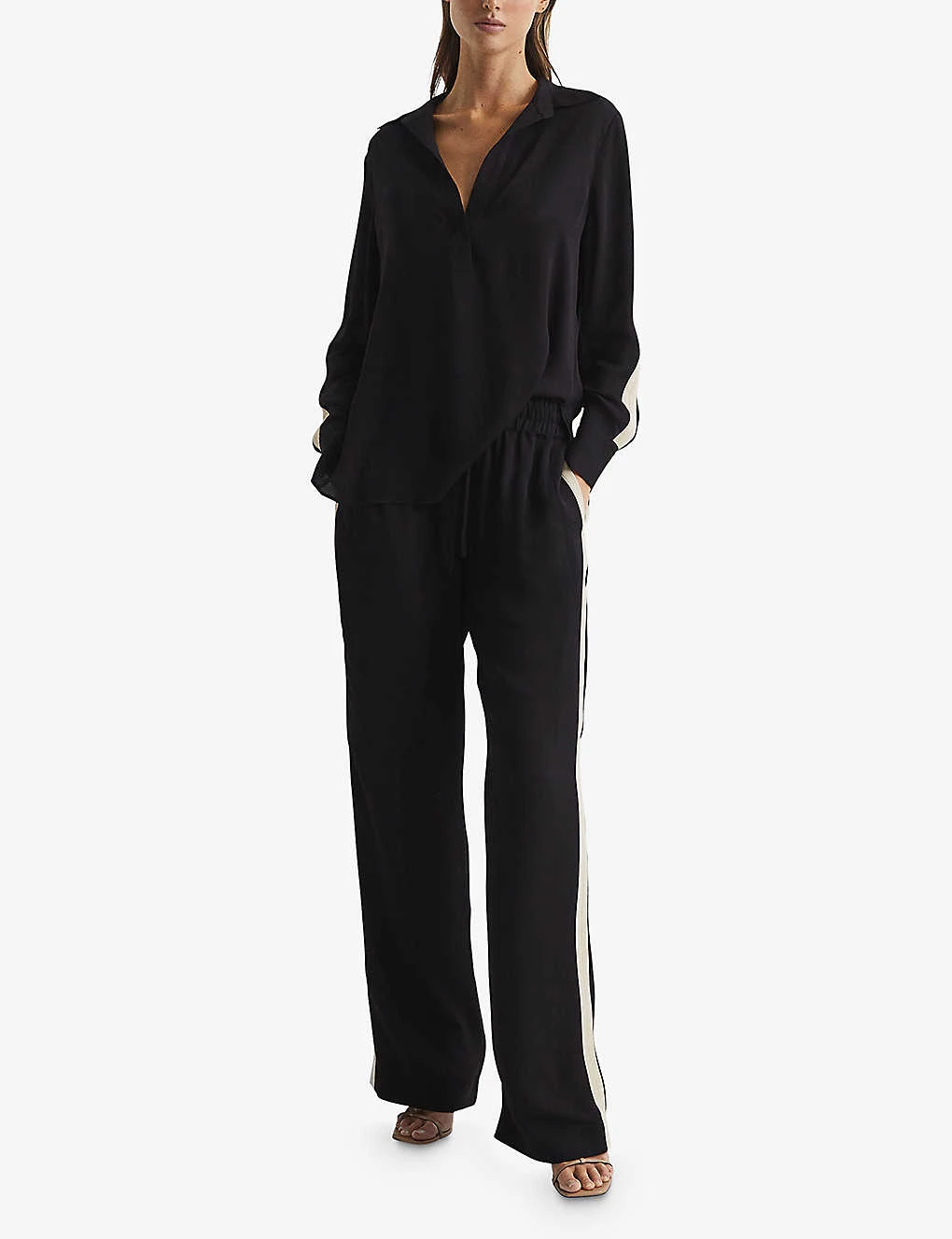 Reiss Millie Side-stripe Woven Shirt - Image 2