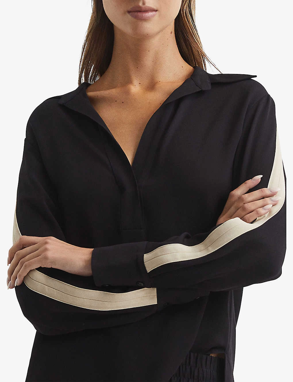 Reiss Millie Side-stripe Woven Shirt - Image 5