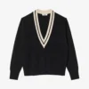 Sandro Bridget Embroidered Neck Wool-blend Sweatshirt