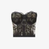 Alexander McQueen Floral Lace Bustier Woven Top