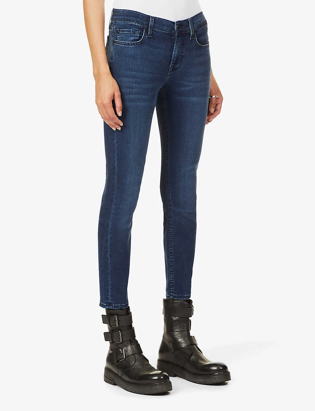 7 For All Mankind The Ankle Skinny Slim-fit High-rise Stretch-denim Jeans - Image 3