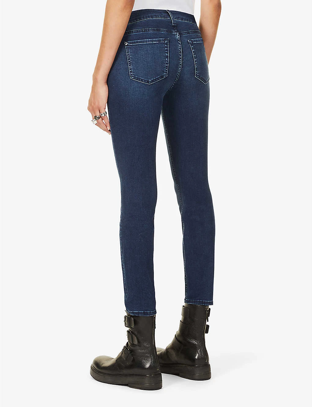 7 For All Mankind The Ankle Skinny Slim-fit High-rise Stretch-denim Jeans - Image 4