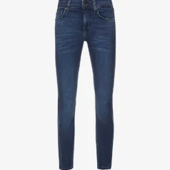 7 For All Mankind The Ankle Skinny Slim-fit High-rise Stretch-denim Jeans
